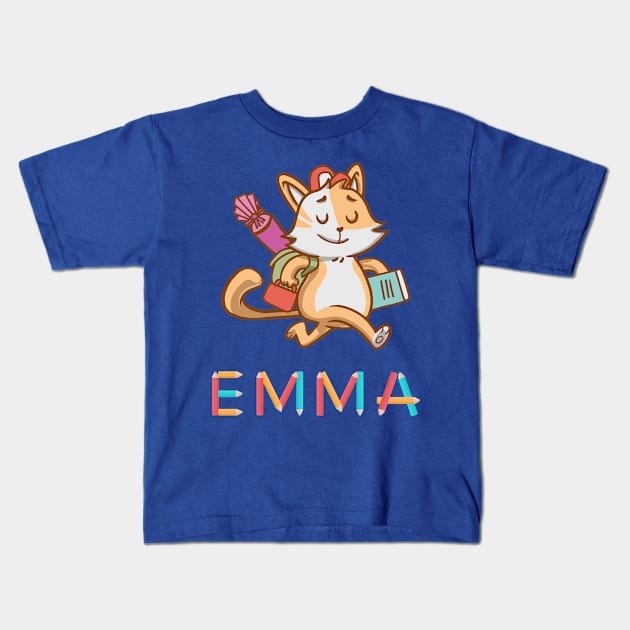 Einschulung Katze Emma Kids T-Shirt by DePit DeSign